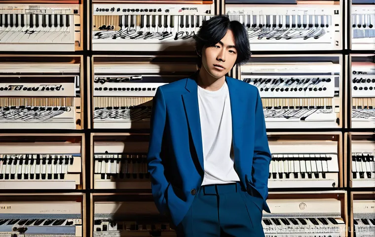 스다 마사키 음악 활동 - Masaki Suda performing with intense charisma on a vibrant concert stage. He is captured mid-song, pa...