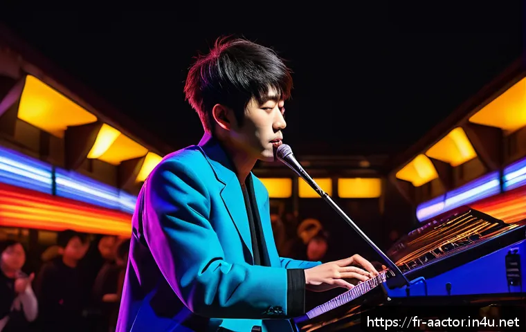 나카무라 토모야 해외 활동 - A dynamic live concert scene in Paris featuring a Japanese musician blending traditional rhythms wit...